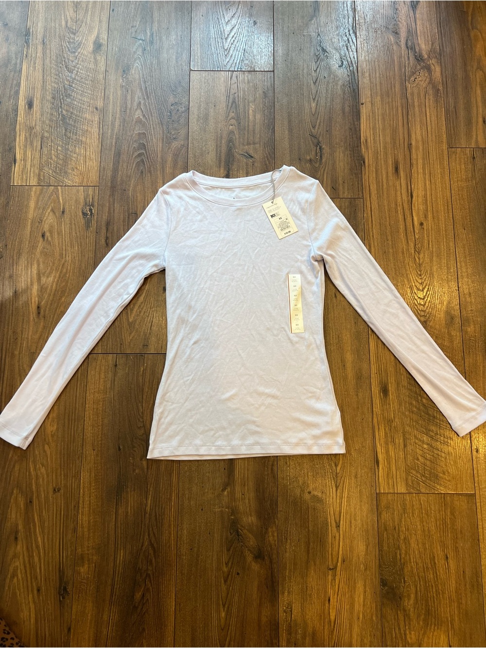 NEW WITH TAGS A New Day Lavender Long-Sleeve Ribbed Women's Tee